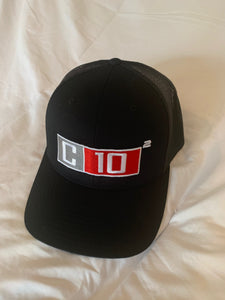 C10 Squared Snapback hat in Black